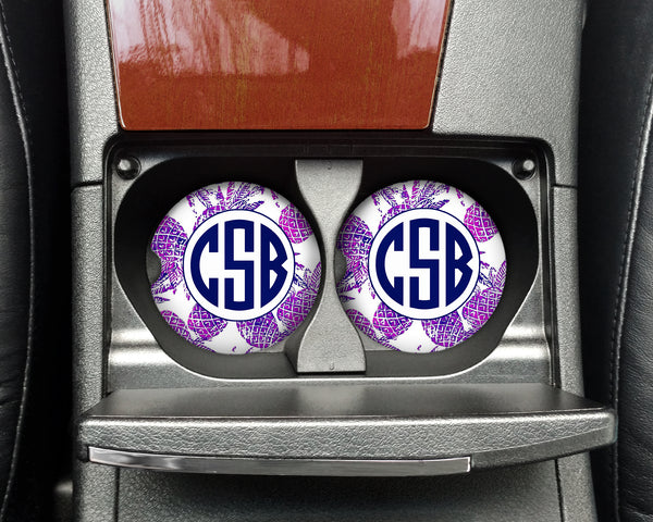 Purple Pineapple Car Coaster