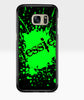 Green Paint Splatter with Name Samsung Case